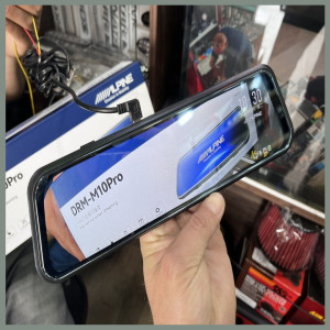 ALPINE DVR-M10PRO Dashcam 9.66 Inch Full Screen Streaming HD 1296p Wi-FI