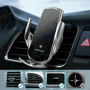 2 In 1 Wireless Car Charger Automatic Clamping Mount Fast Charging Phone Holder