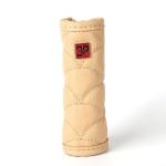 Car PU Leather Handbrake Cover | Black & Beige