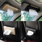 Car Sun Visor Tissue Box (Black)