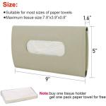 Car Sun Visor Tissue Box | PU Leather | Black & Beige