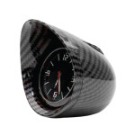 Glossy Carbon Fiber Car Dashboard Clock