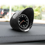 Glossy Carbon Fiber Car Dashboard Clock