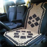 Natural Wood Beaded Seat Cover | 1 Piece