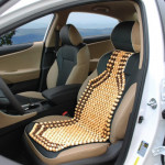 Natural Wood Beaded Seat Cover | 1 Piece