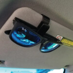 Sun visor sunglasses holder
